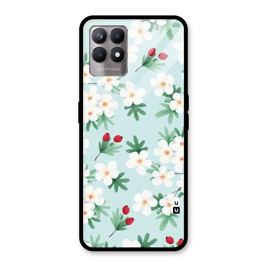 Flowers Pastel Glass Back Case for Realme Narzo 50