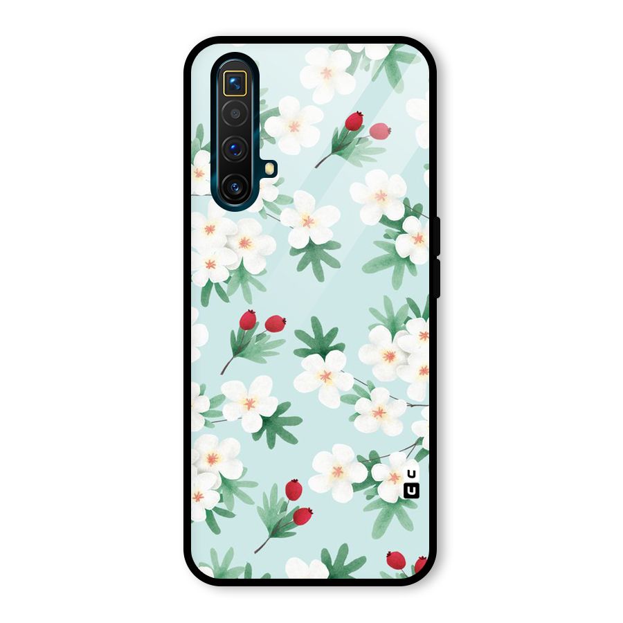 Flowers Pastel Glass Back Case for Realme X3
