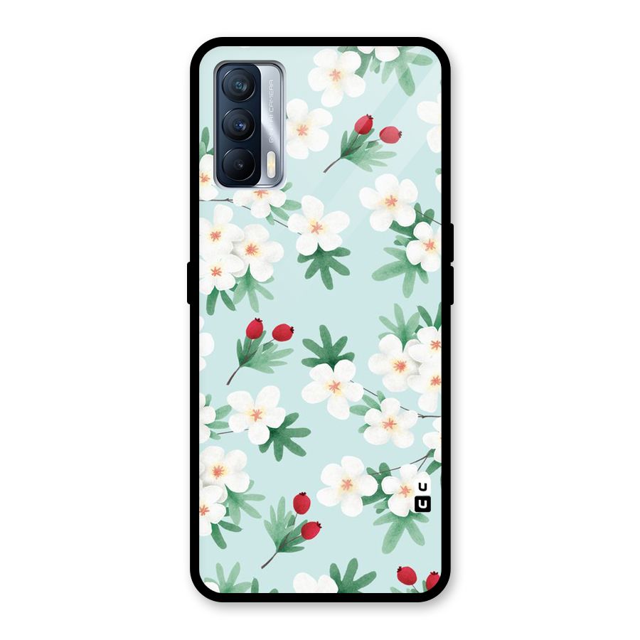 Flowers Pastel Glass Back Case for Realme X7