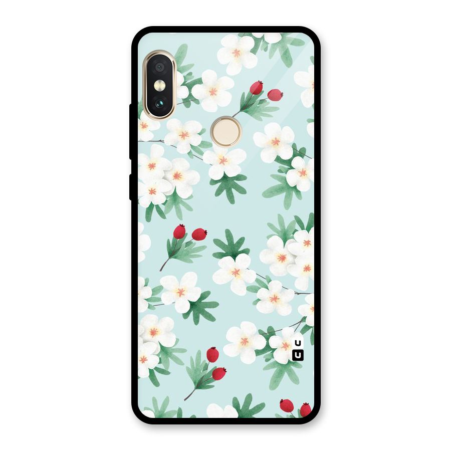 Flowers Pastel Glass Back Case for Redmi Note 5 Pro
