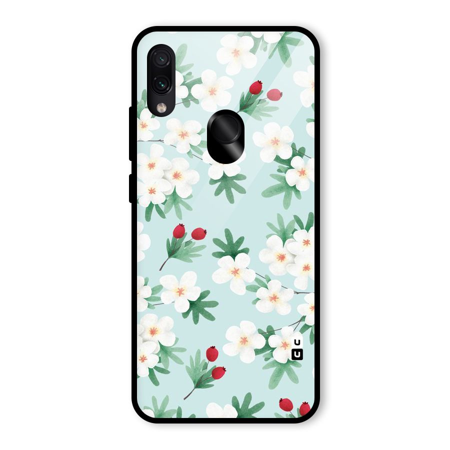 Flowers Pastel Glass Back Case for Redmi Note 7 Pro