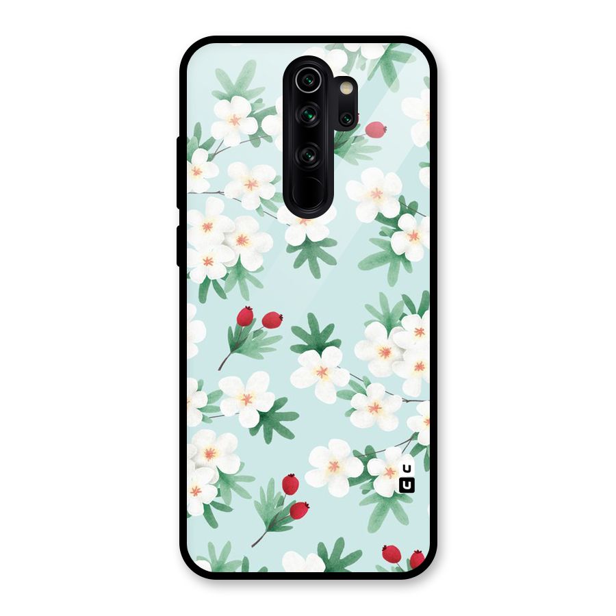 Flowers Pastel Glass Back Case for Redmi Note 8 Pro
