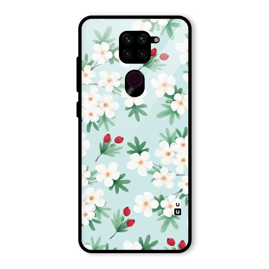 Flowers Pastel Glass Back Case for Redmi Note 9