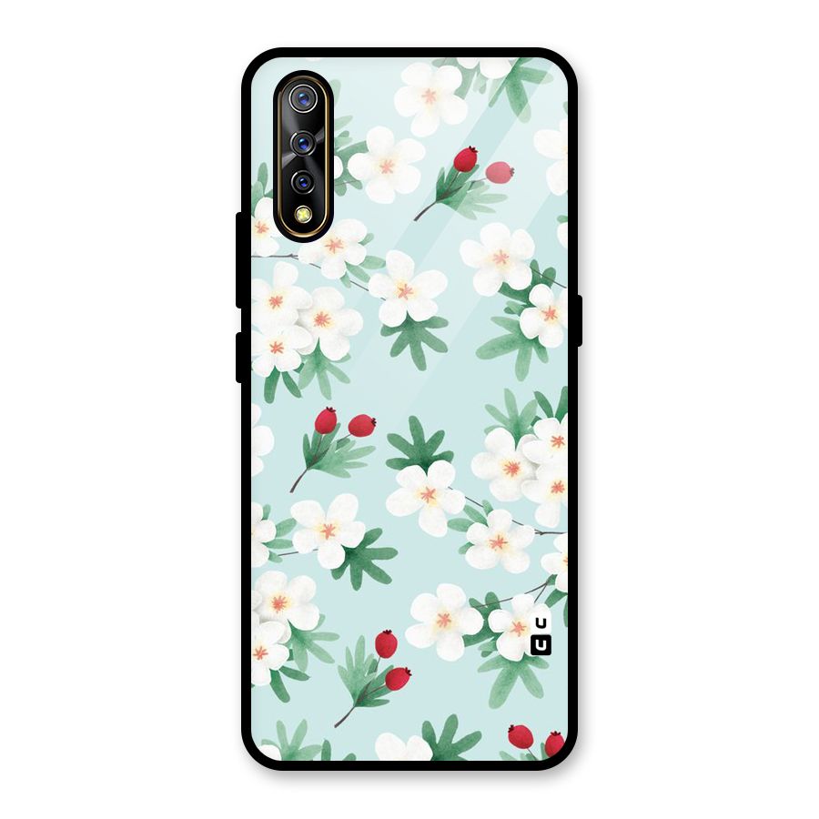 Flowers Pastel Glass Back Case for Vivo S1