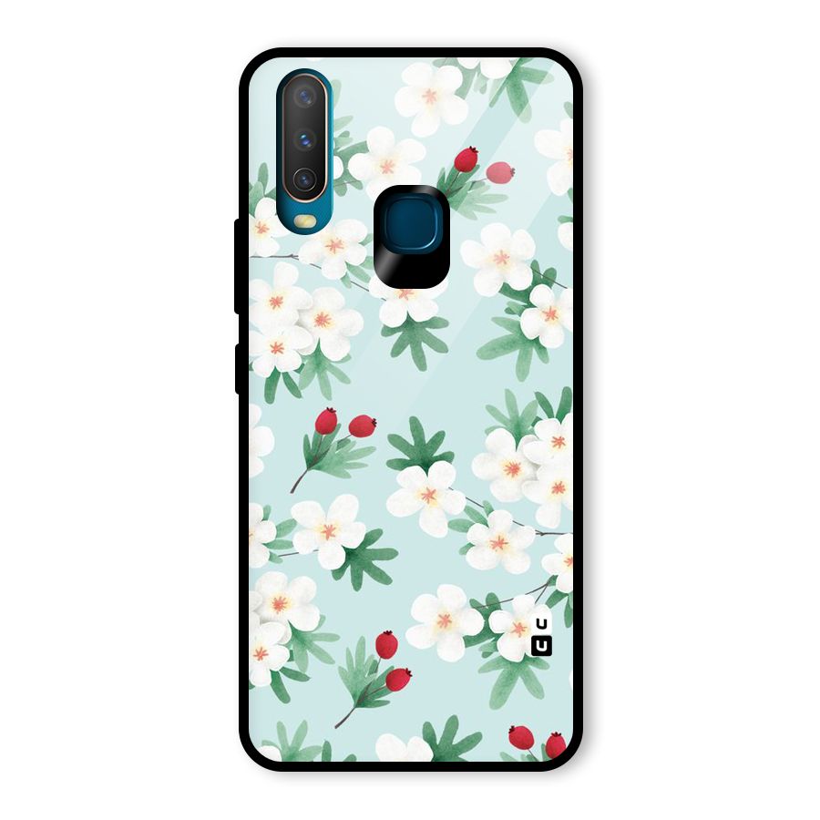 Flowers Pastel Glass Back Case for Vivo Y15