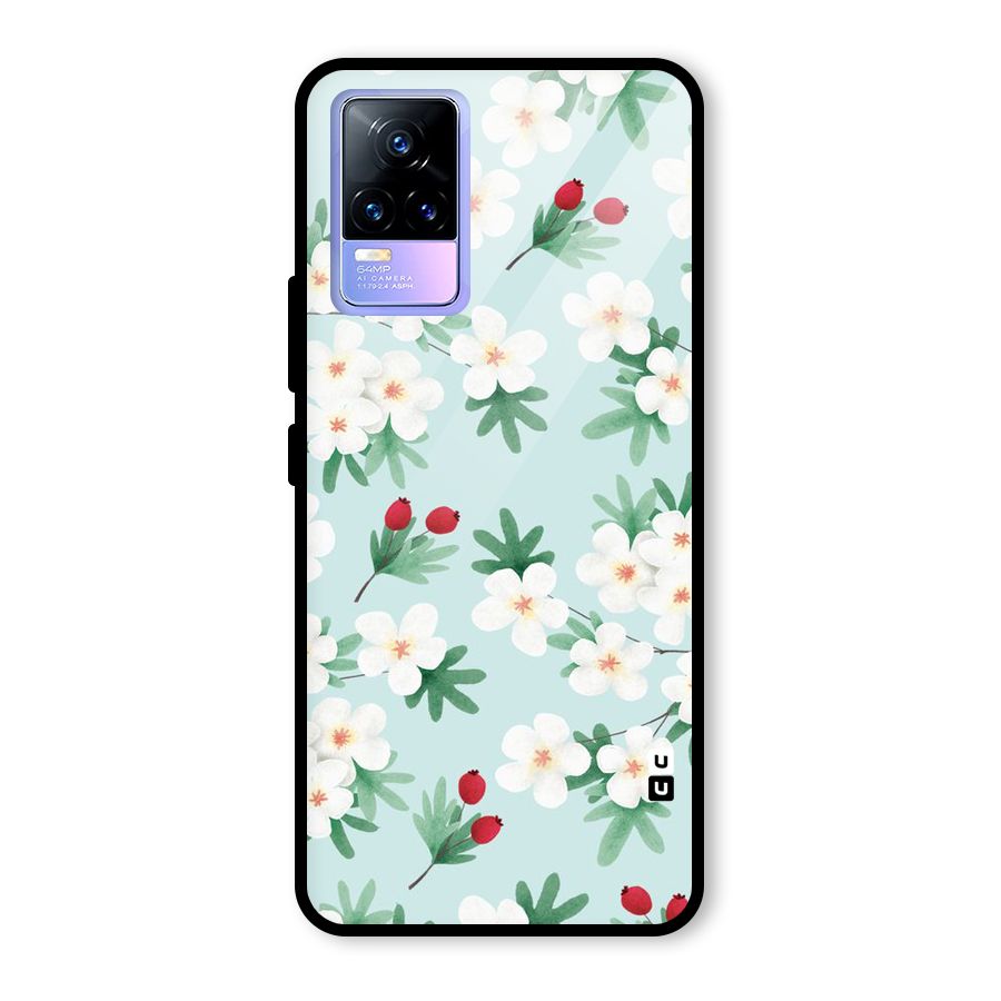 Flowers Pastel Glass Back Case for Vivo Y73