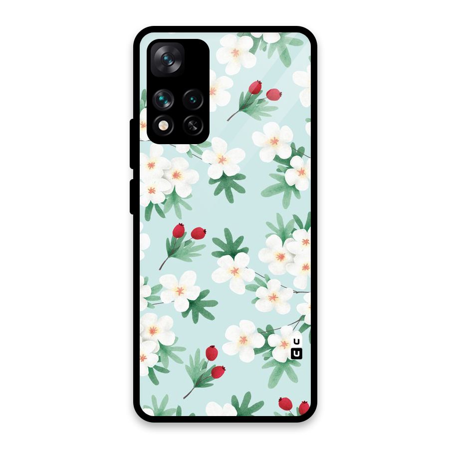 Flowers Pastel Glass Back Case for Xiaomi 11i HyperCharge 5G