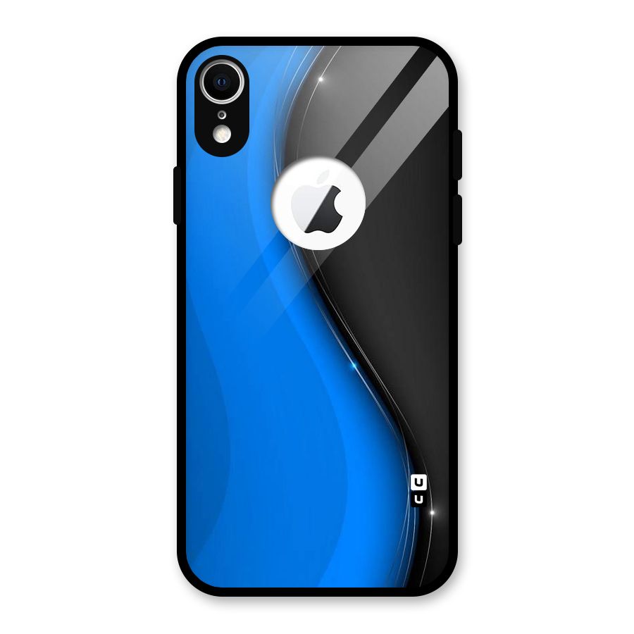 Flowing Colors Glass Back Case for iPhone XR Logo Cut
