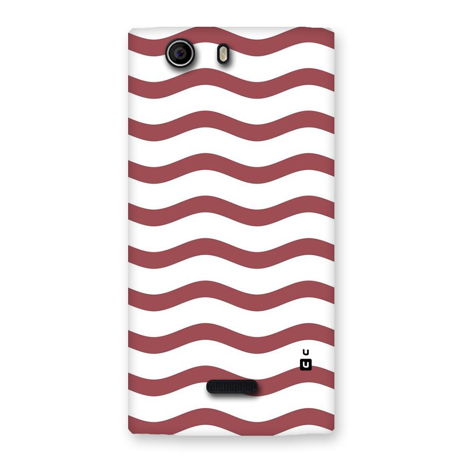 Flowing Stripes Red White Back Case for Canvas Nitro 2 E311