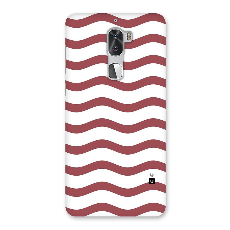 Flowing Stripes Red White Back Case for Coolpad Cool 1