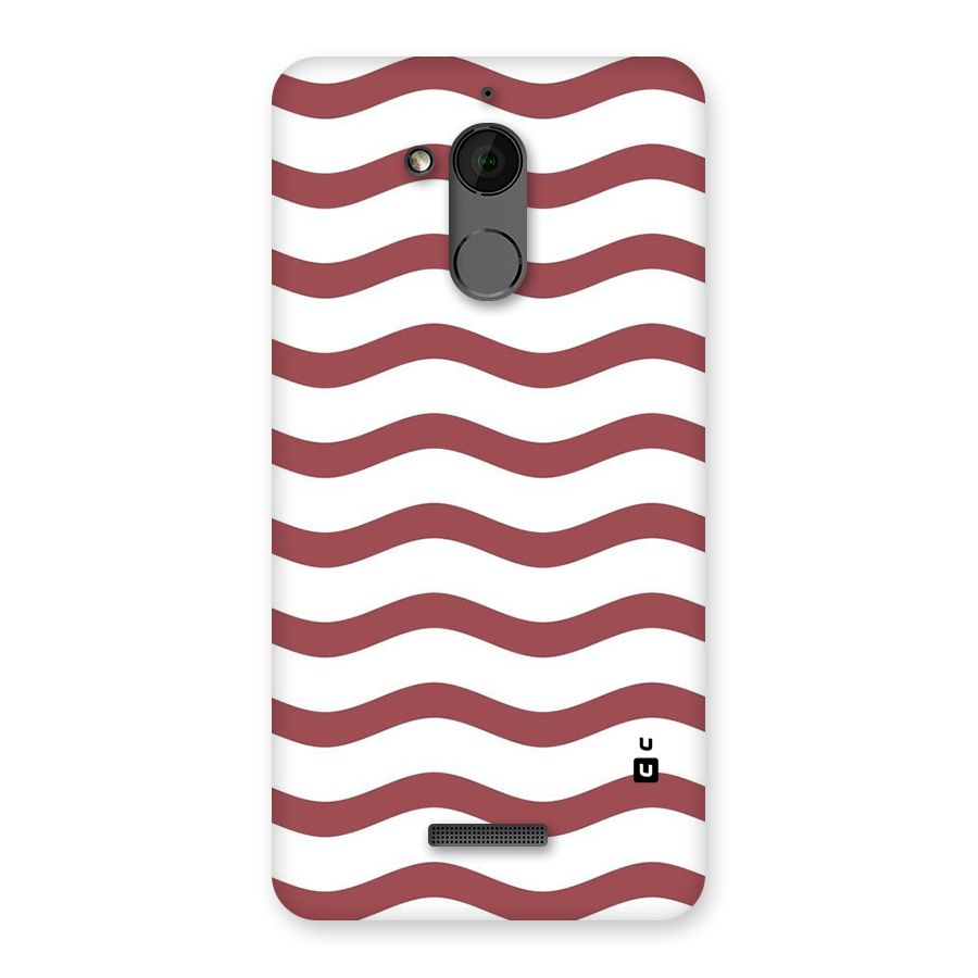 Flowing Stripes Red White Back Case for Coolpad Note 5