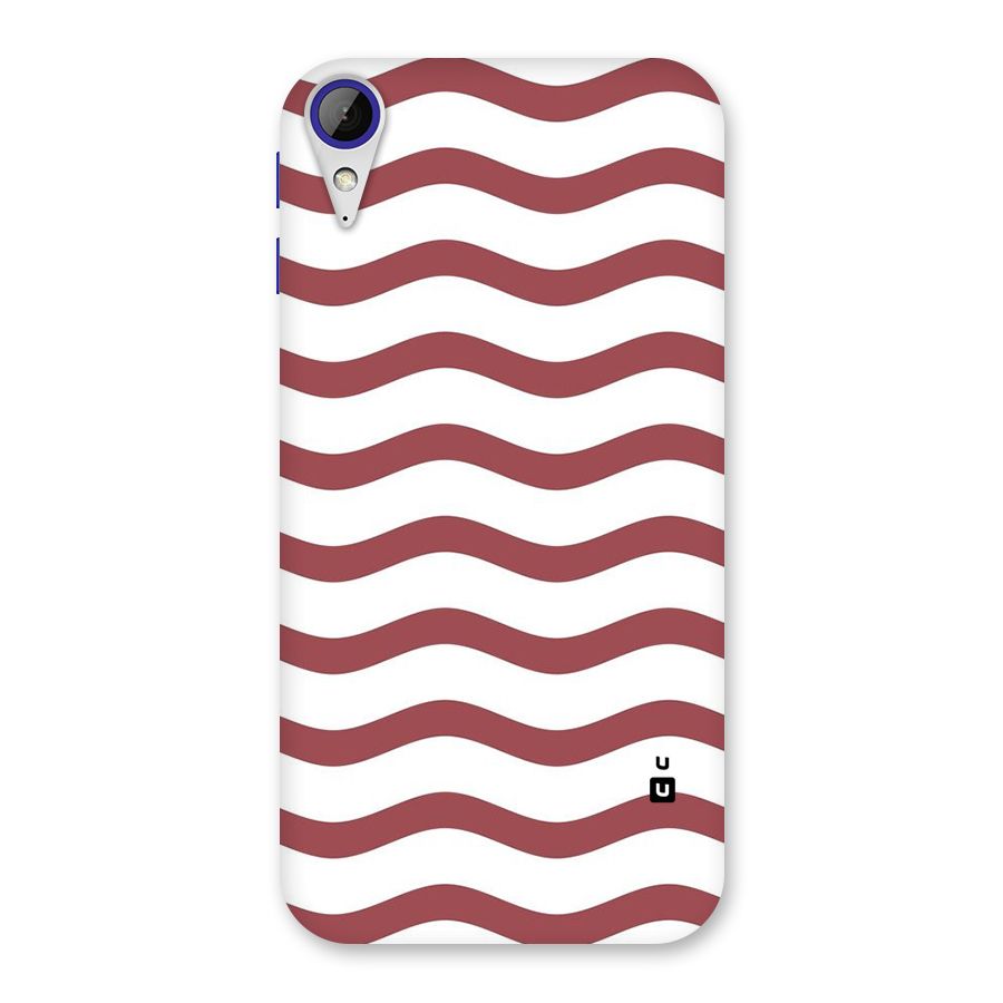 Flowing Stripes Red White Back Case for Desire 830
