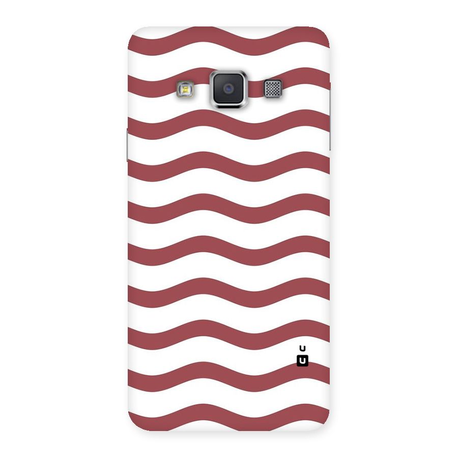 Flowing Stripes Red White Back Case for Galaxy A3
