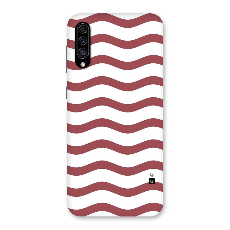 Flowing Stripes Red White Back Case for Galaxy A30s