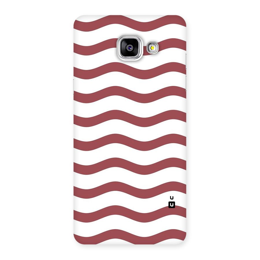 Flowing Stripes Red White Back Case for Galaxy A5 2016