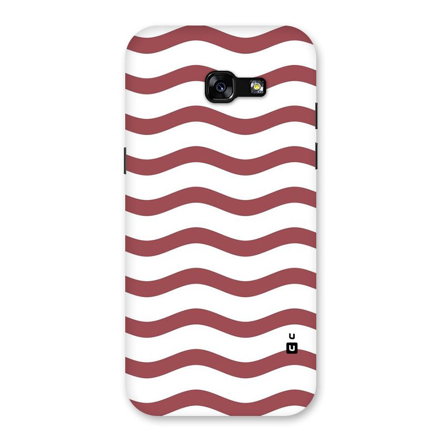 Flowing Stripes Red White Back Case for Galaxy A5 2017