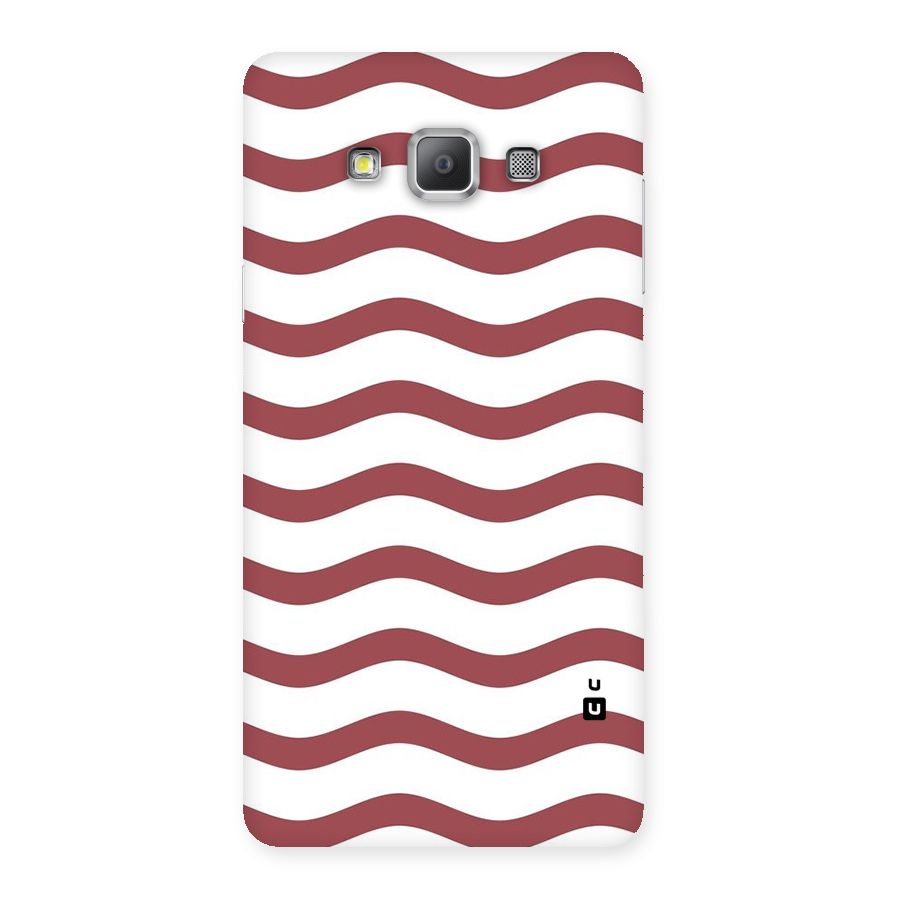 Flowing Stripes Red White Back Case for Galaxy A7