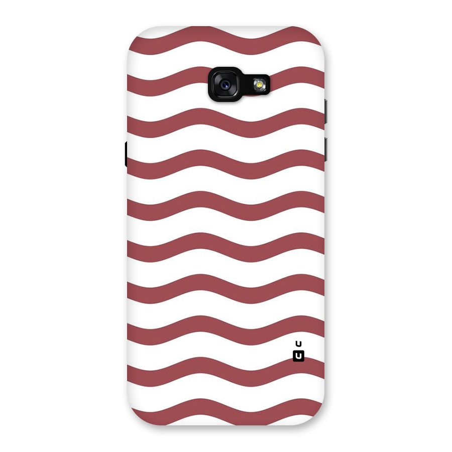 Flowing Stripes Red White Back Case for Galaxy A7 (2017)