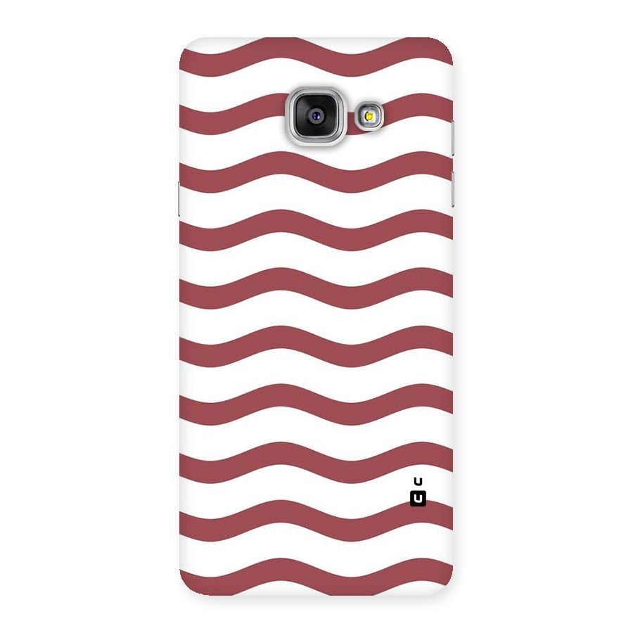 Flowing Stripes Red White Back Case for Galaxy A7 2016