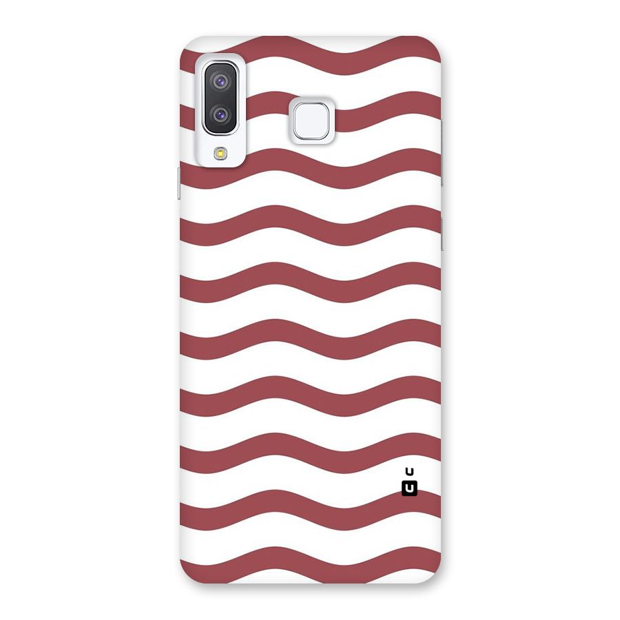 Flowing Stripes Red White Back Case for Galaxy A8 Star