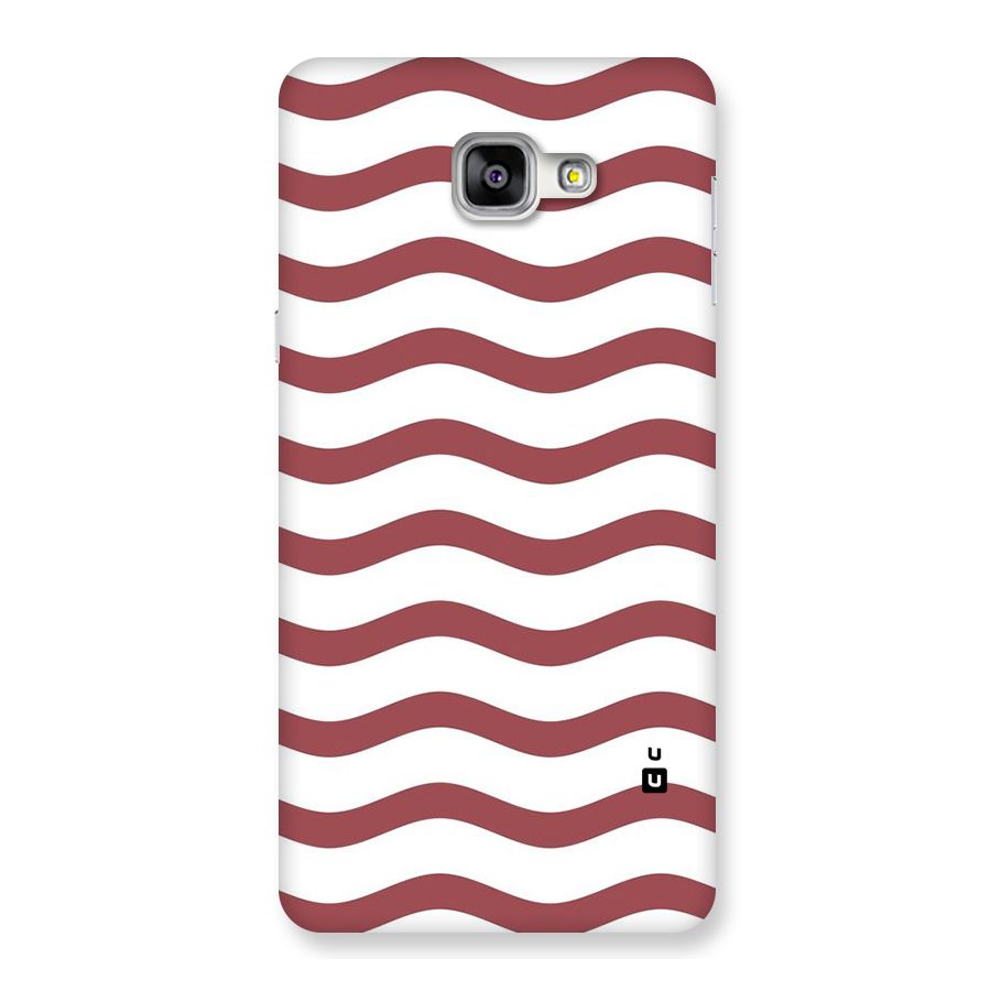 Flowing Stripes Red White Back Case for Galaxy A9