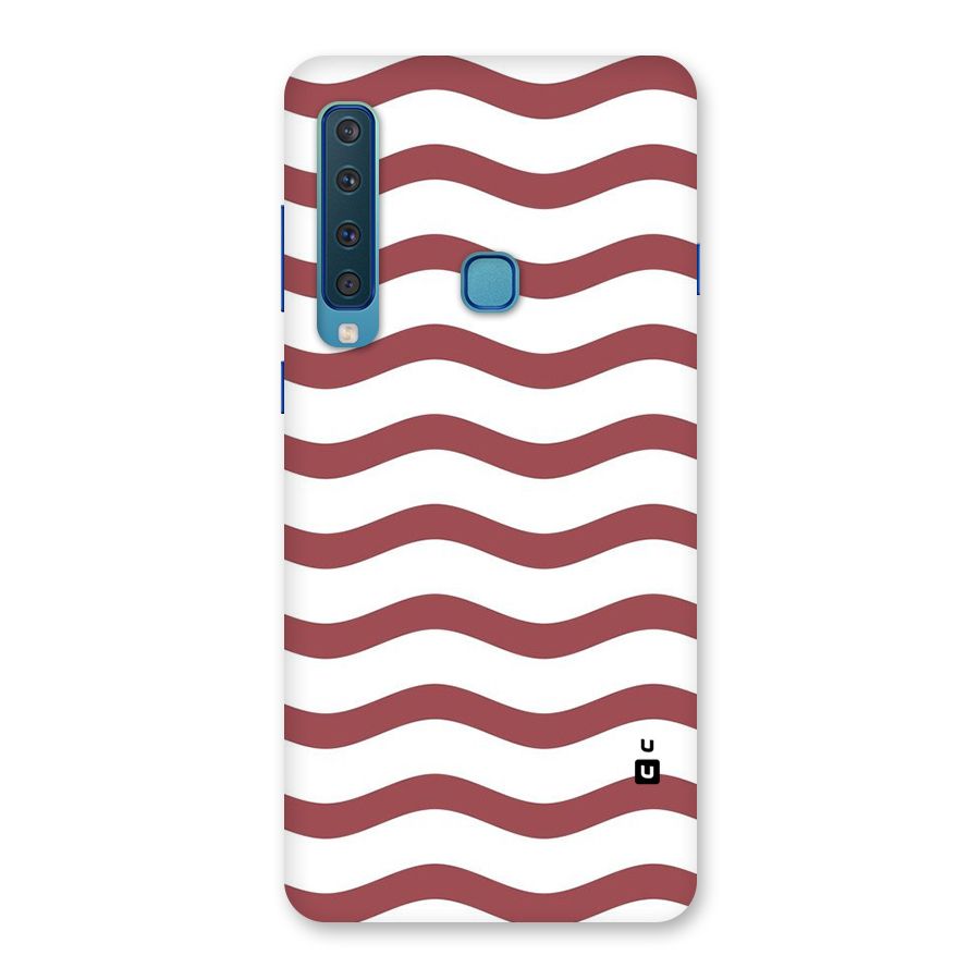 Flowing Stripes Red White Back Case for Galaxy A9 (2018)