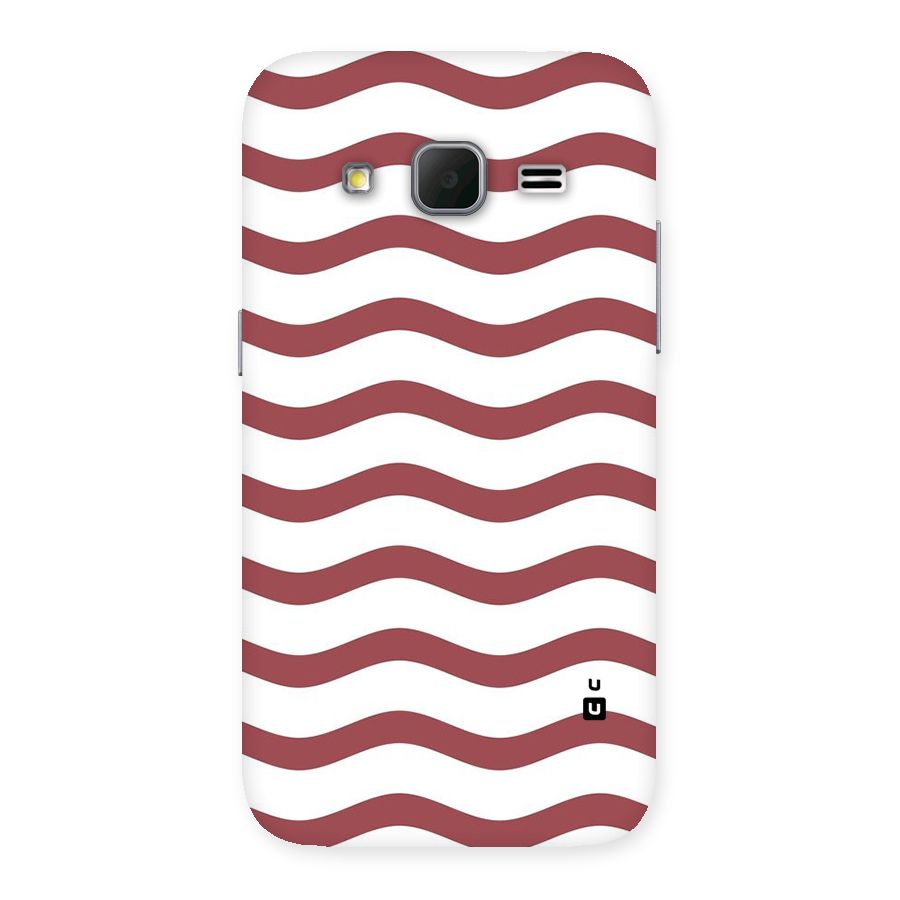 Flowing Stripes Red White Back Case for Galaxy Core Prime