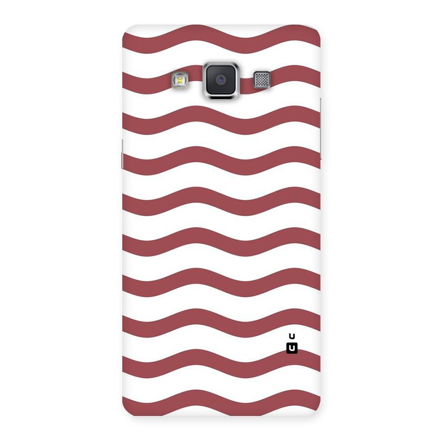Flowing Stripes Red White Back Case for Galaxy Grand Max