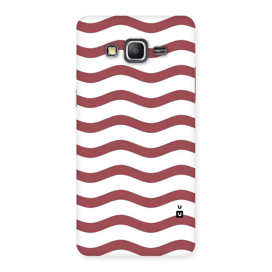 Flowing Stripes Red White Back Case for Galaxy Grand Prime