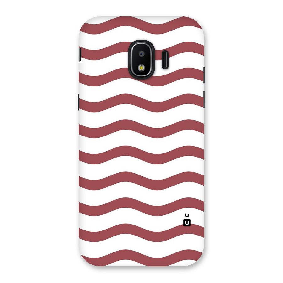 Flowing Stripes Red White Back Case for Galaxy J2 Pro 2018