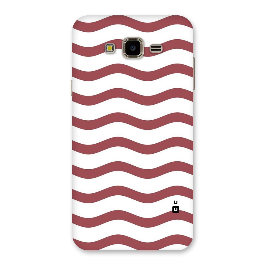 Flowing Stripes Red White Back Case for Galaxy J7 Nxt
