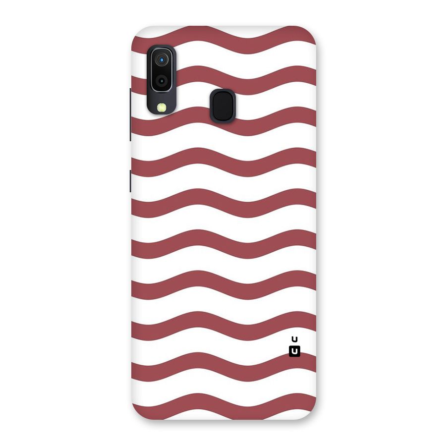 Flowing Stripes Red White Back Case for Galaxy M10s