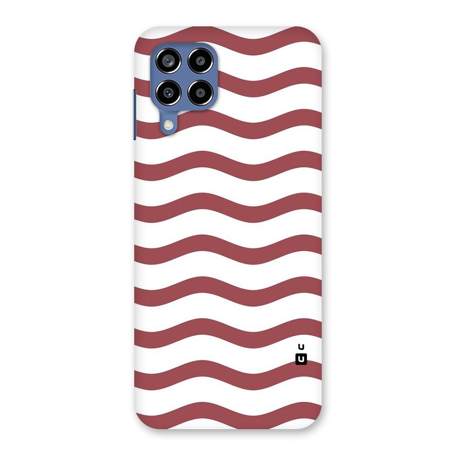Flowing Stripes Red White Back Case for Galaxy M53 5G