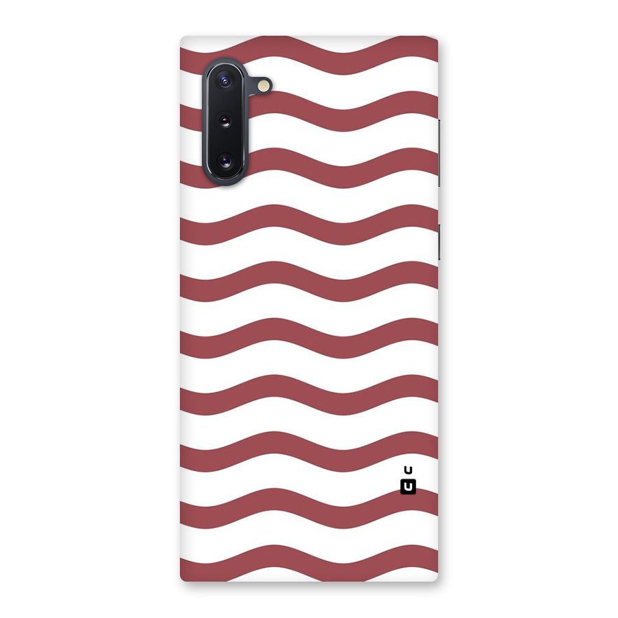 Flowing Stripes Red White Back Case for Galaxy Note 10
