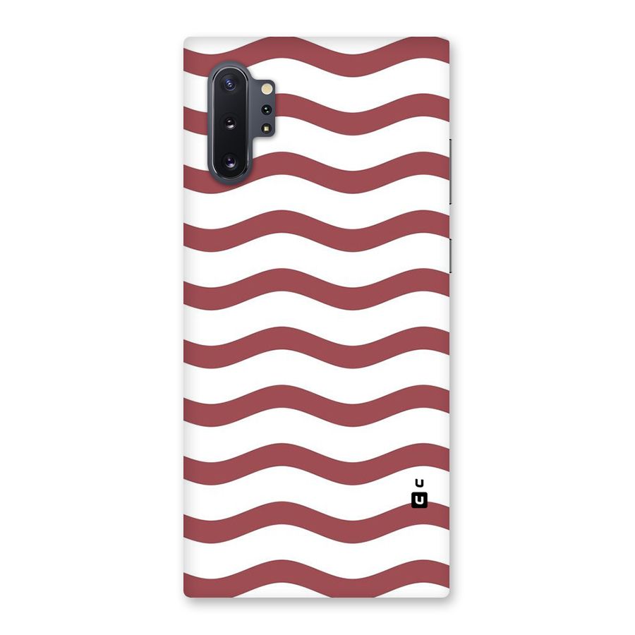 Flowing Stripes Red White Back Case for Galaxy Note 10 Plus