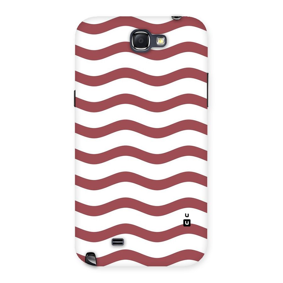 Flowing Stripes Red White Back Case for Galaxy Note 2