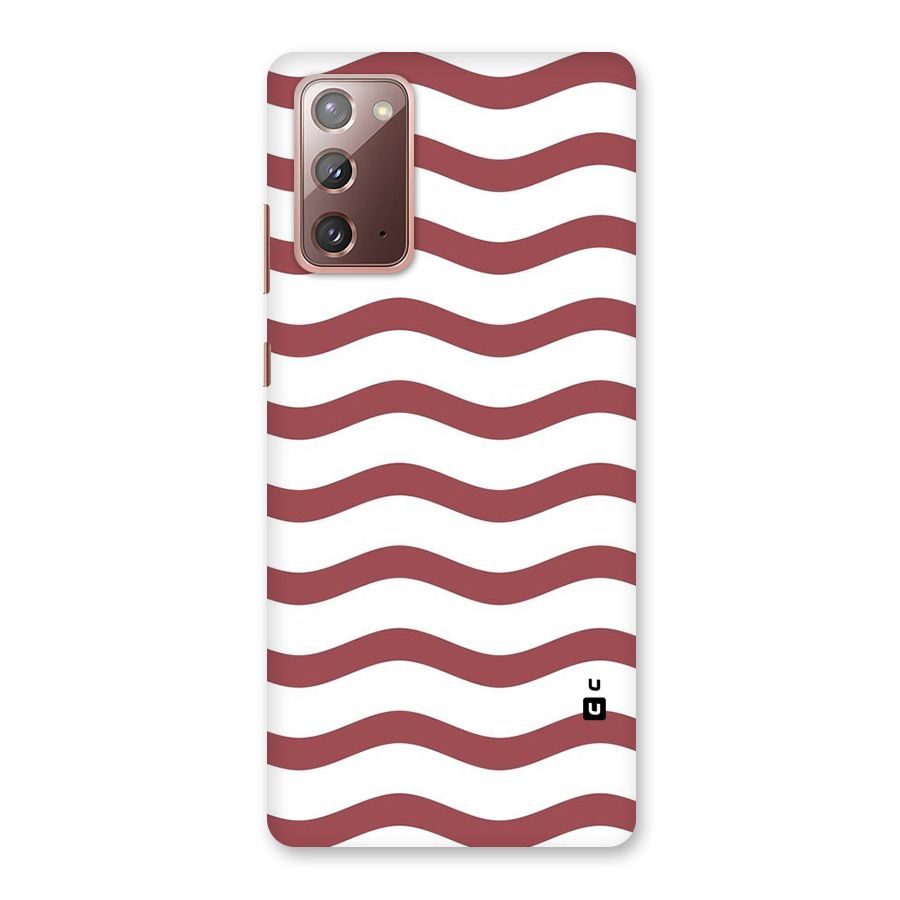 Flowing Stripes Red White Back Case for Galaxy Note 20
