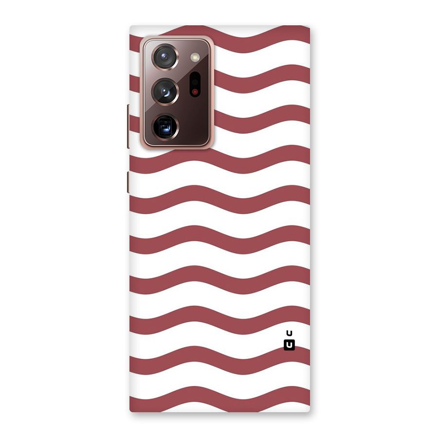 Flowing Stripes Red White Back Case for Galaxy Note 20 Ultra