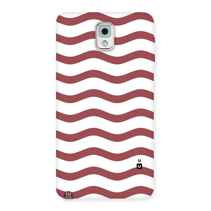 Flowing Stripes Red White Back Case for Galaxy Note 3