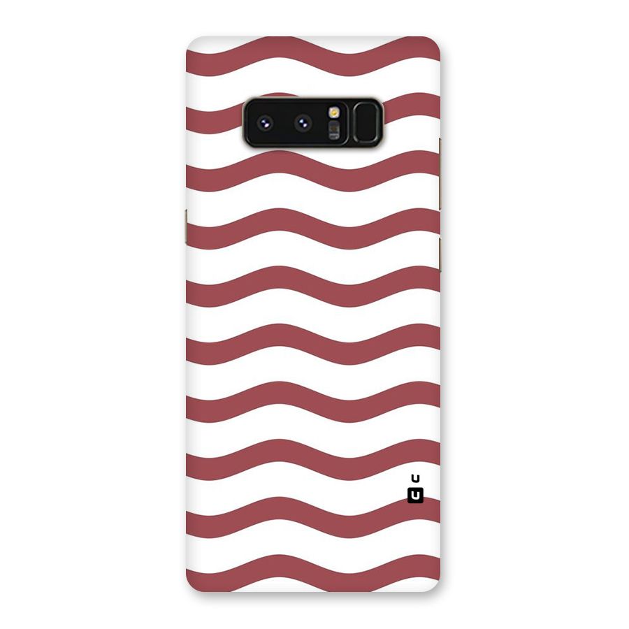 Flowing Stripes Red White Back Case for Galaxy Note 8