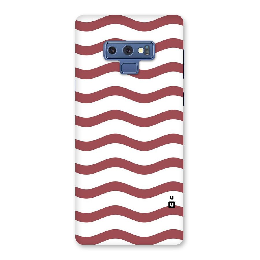 Flowing Stripes Red White Back Case for Galaxy Note 9
