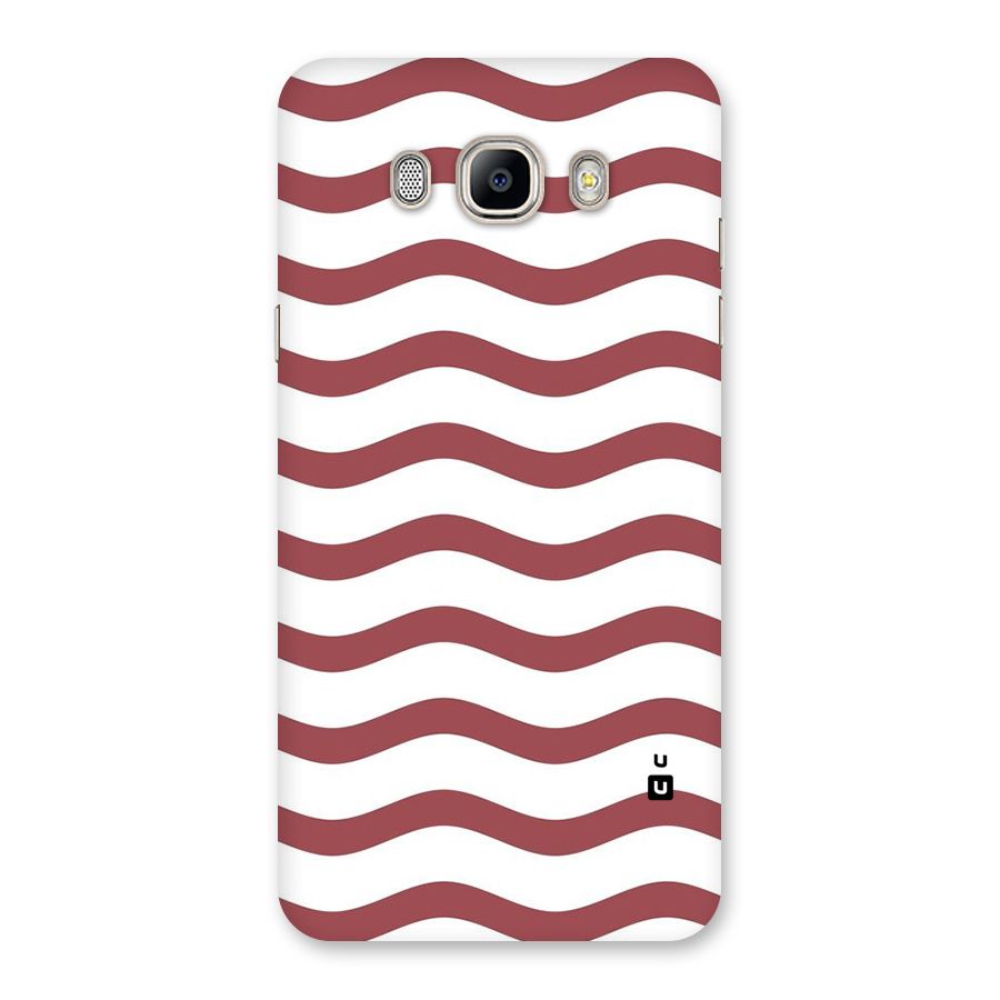 Flowing Stripes Red White Back Case for Galaxy On8