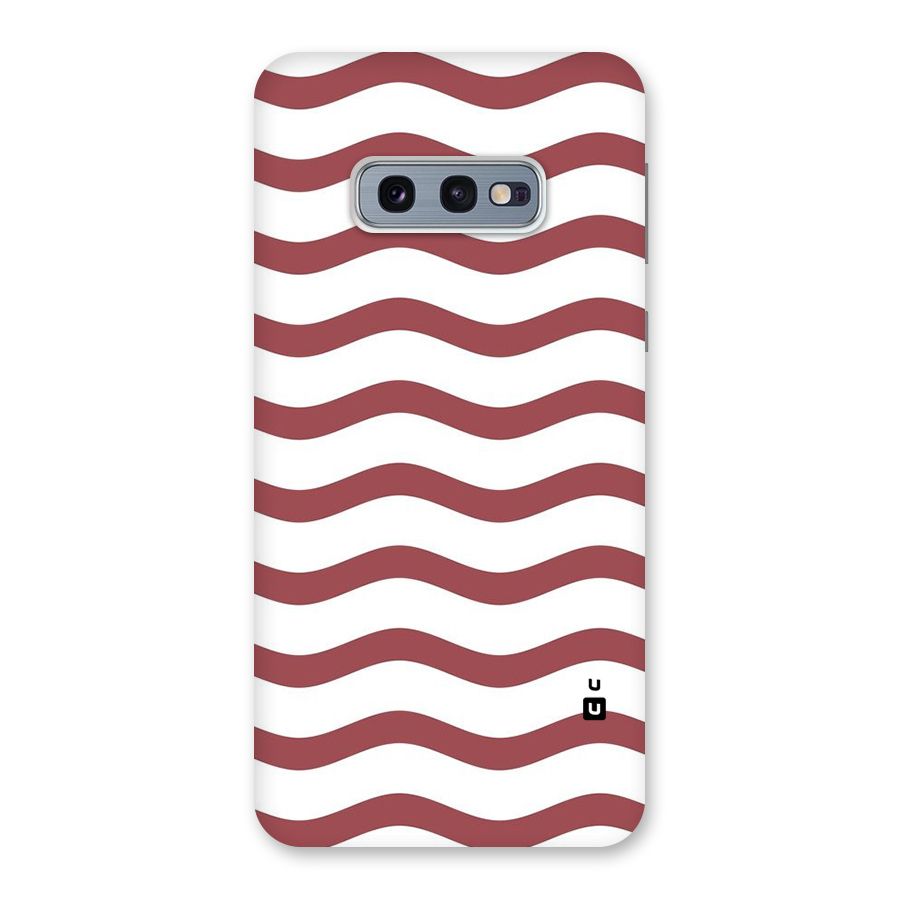 Flowing Stripes Red White Back Case for Galaxy S10e