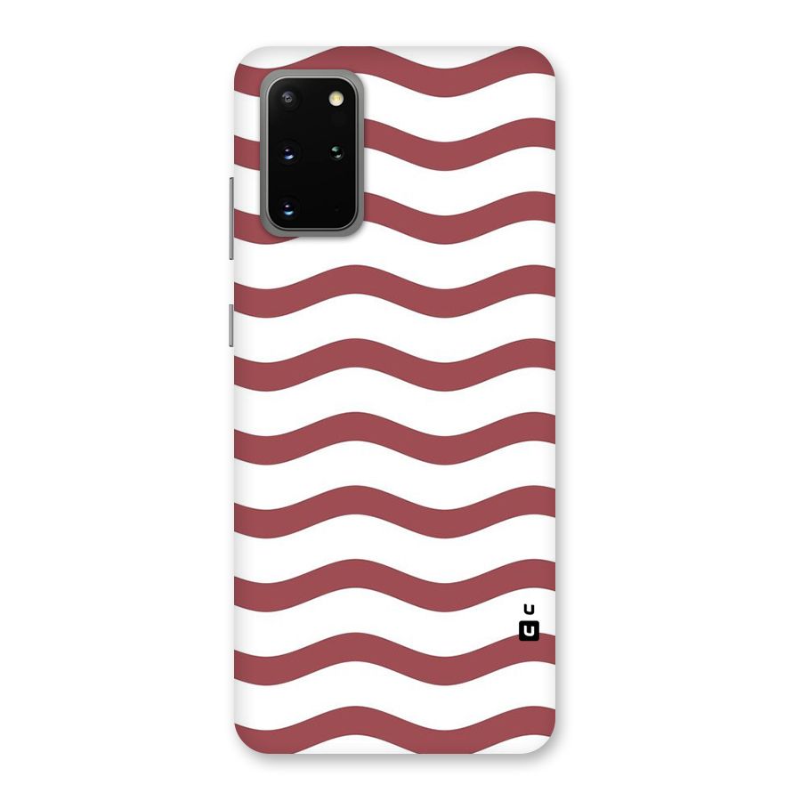 Flowing Stripes Red White Back Case for Galaxy S20 Plus