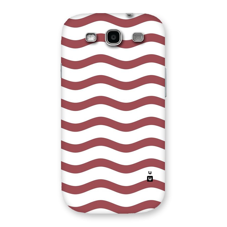 Flowing Stripes Red White Back Case for Galaxy S3