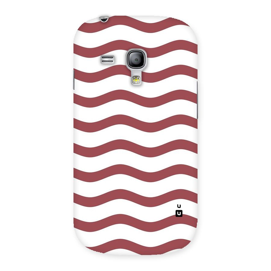 Flowing Stripes Red White Back Case for Galaxy S3 Mini