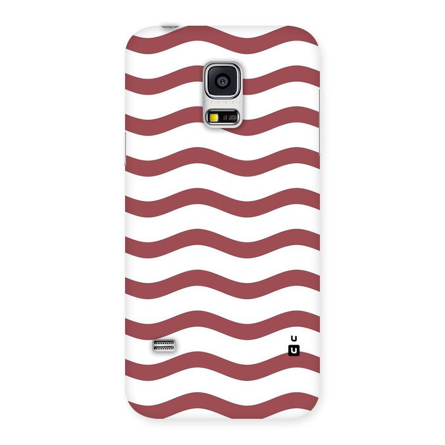Flowing Stripes Red White Back Case for Galaxy S5 Mini