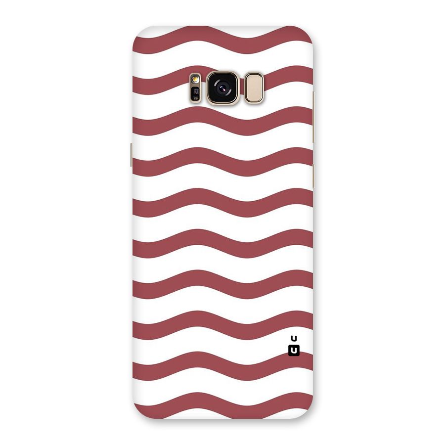 Flowing Stripes Red White Back Case for Galaxy S8 Plus