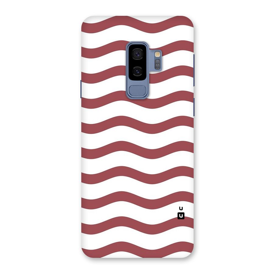 Flowing Stripes Red White Back Case for Galaxy S9 Plus