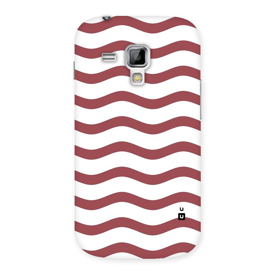 Flowing Stripes Red White Back Case for Galaxy S Duos